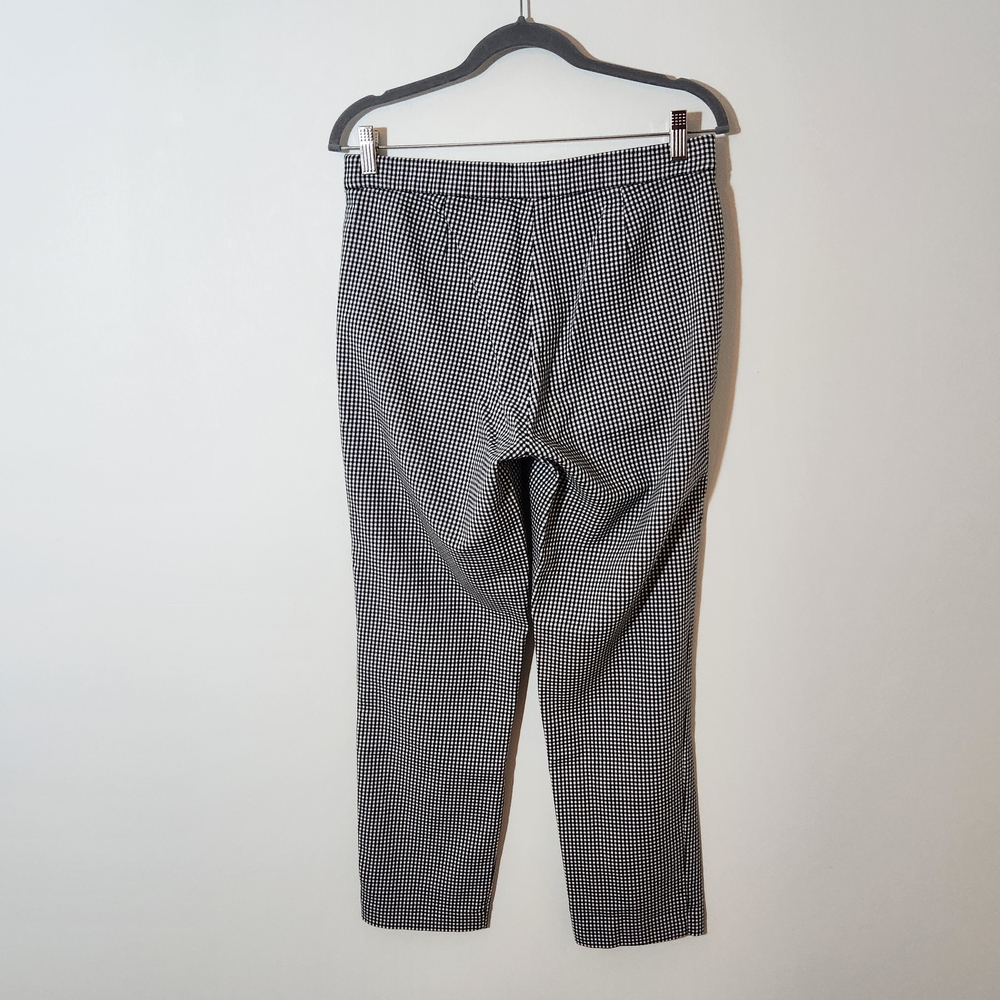 J. Jill Black and White Check Ankle Pants Size 8 - Picture 3 of 10